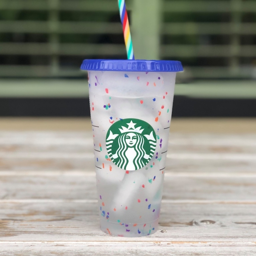 Starbucks confetti cup